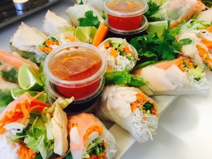 ”Fresh Springrolls” Kylling, Tigerrejer, Tofu el. And